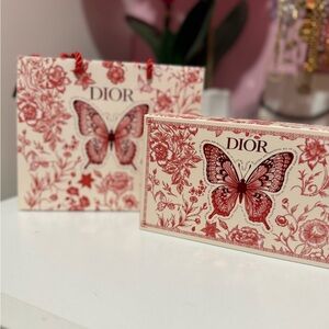 Dior Red Floral Butterfly Set